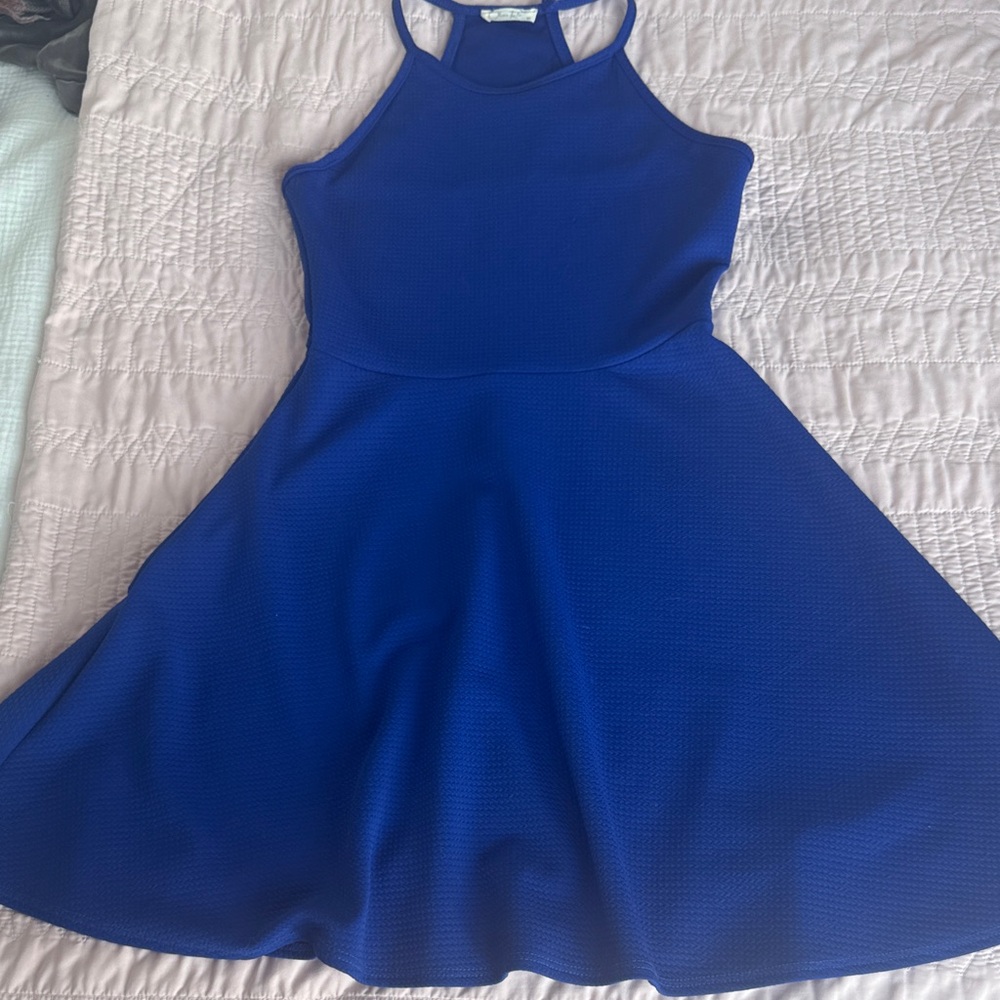Olivia Rae Royal Blue Halter Dress